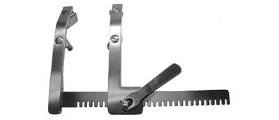 Favaloro-Morse Sternal Retractor, 6" (15.0 Cm) Arm Length, 1 1/2" (4.0 Cm) Blade Width, 1 1/2" (4.0 Cm) Blade Depth, 8" (20.0 Cm) Spread